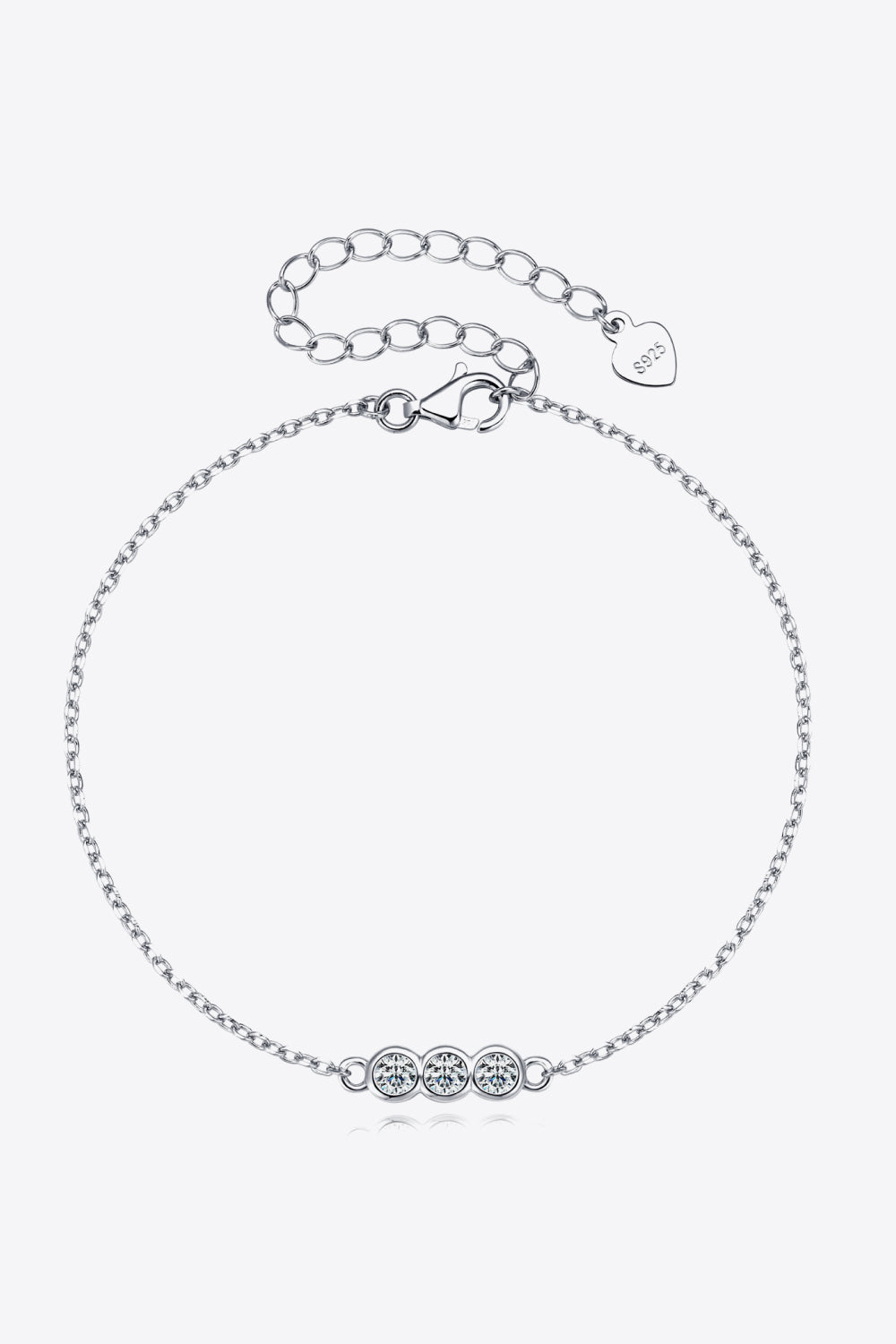 Baeful Moissanite 925 Sterling Silver Bracelet