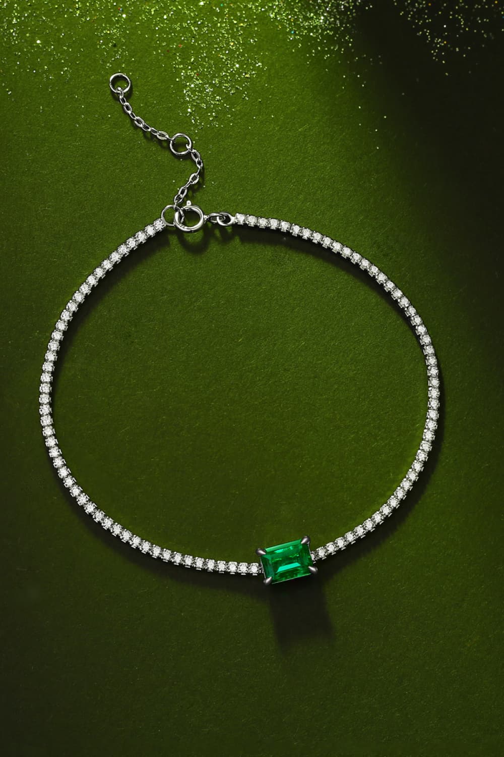 Baeful 1 Carat Lab-Grown Emerald Bracelet