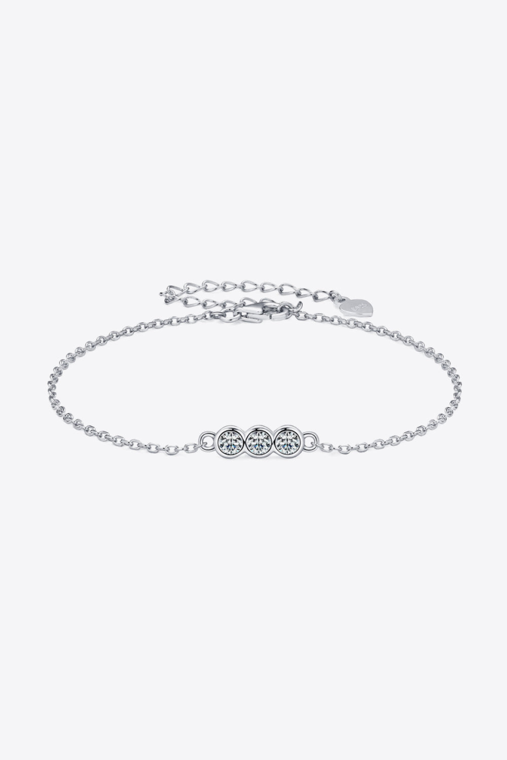 Baeful Moissanite 925 Sterling Silver Bracelet