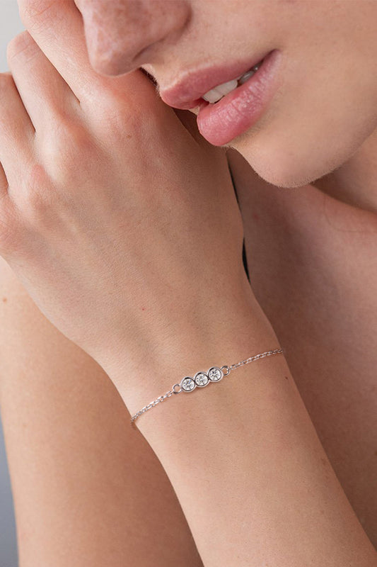 Baeful Moissanite 925 Sterling Silver Bracelet